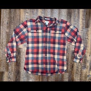 LL Bean Medium Chamois Flannel Plaid Shirt